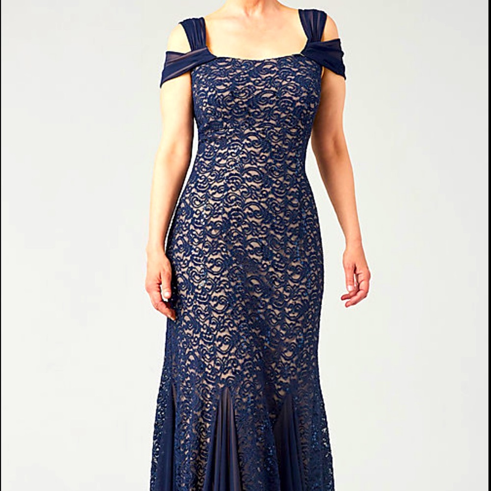 Alex Evenings Off the Shoulder Long Formal Gown
